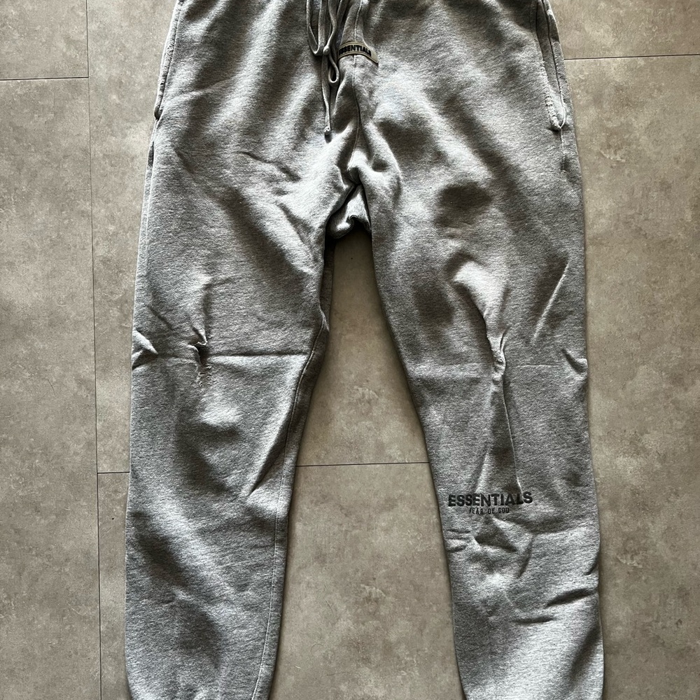 Essentials Gray Sweatpants with Articulated Knees